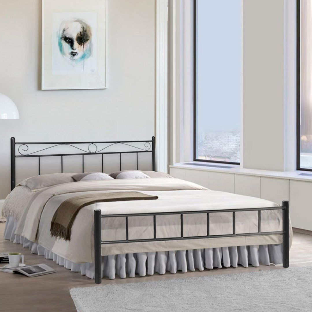 London Metal King Bed - Black - metallikafurniture.com