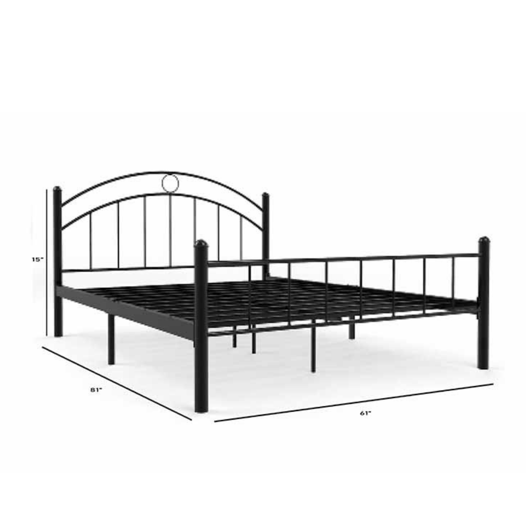 Nancy Metal Queen Bed - Black Color - metallikafurniture.com