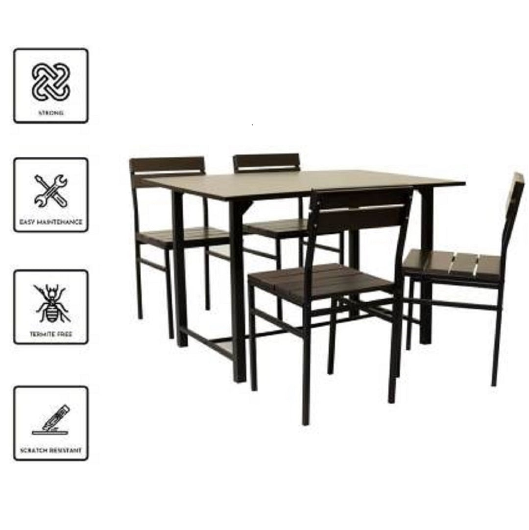 Oslo Metal 4 Seater Dining Set - metallikafurniture.com