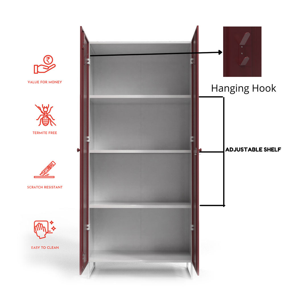 Rhine without Locker Wardrobe - metallikafurniture.com