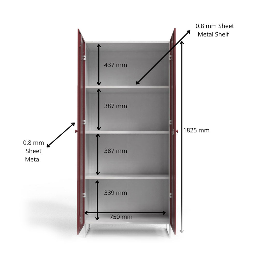 Rhine without Locker Wardrobe - metallikafurniture.com