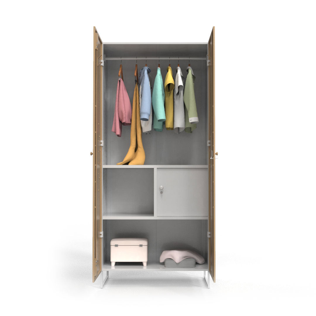 Zeya with Locker Wardrobe - metallikafurniture.com