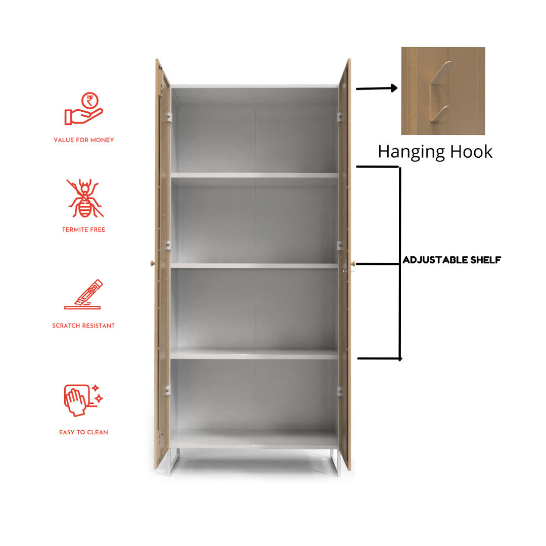 Zeya without Locker Wardrobe - metallikafurniture.com