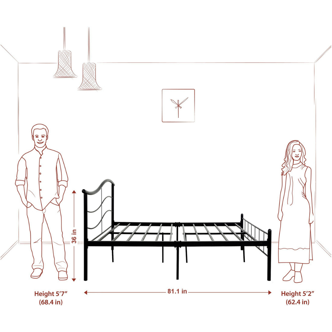 Perfect Homes Studio Synth Metal King Bed - metallikafurniture.com