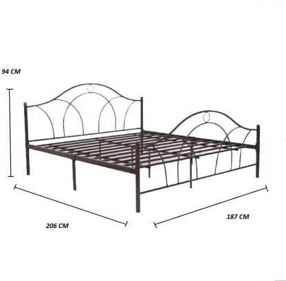 Bari Metal King Brown Bed - metallikafurniture.com
