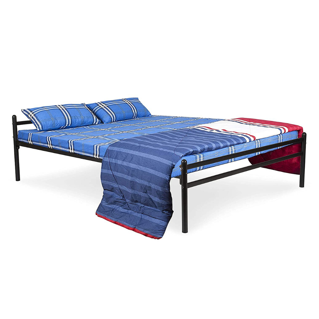 Zurich Metal Queen Size Bed - Black - metallikafurniture.com