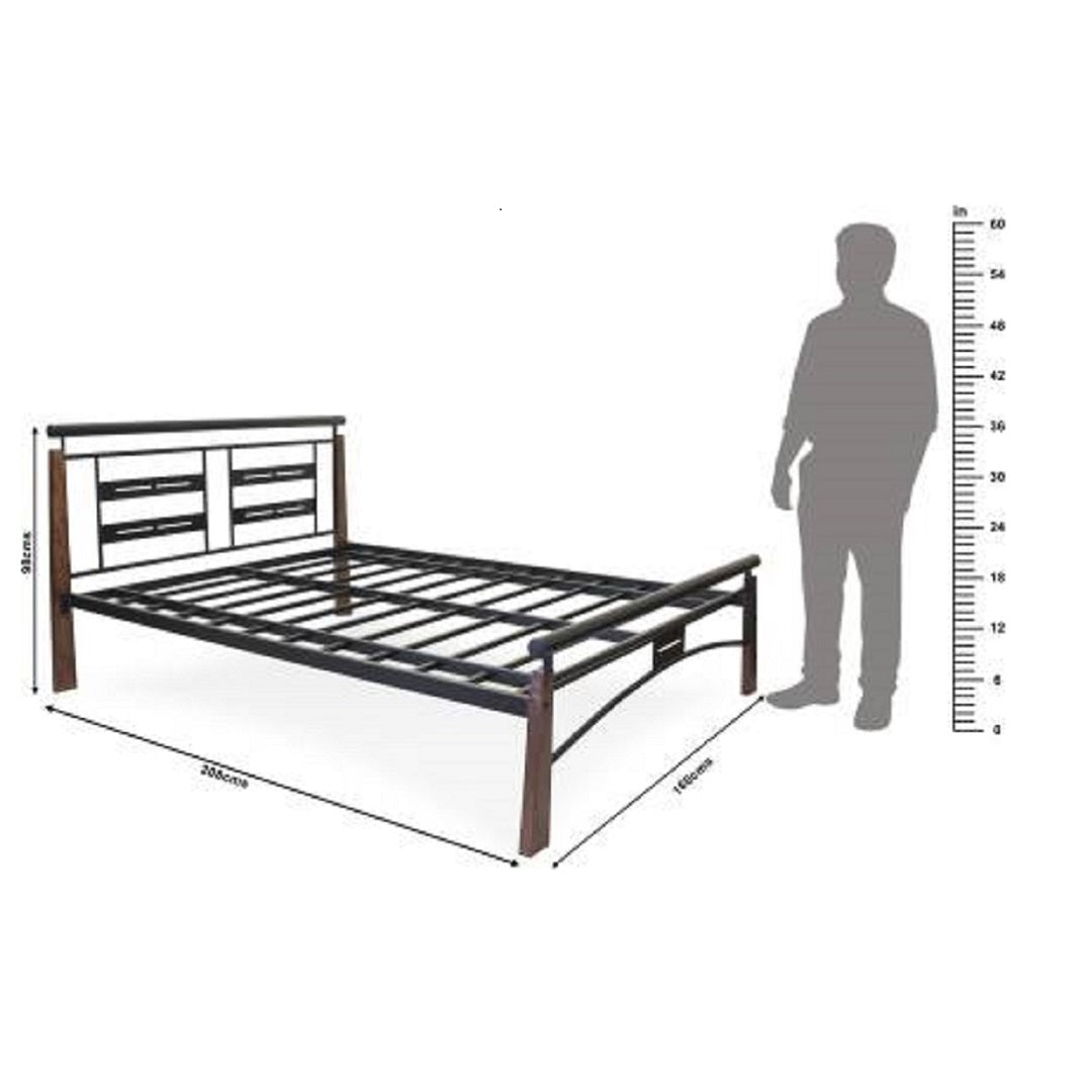 Dallas Metal King Bed Black - metallikafurniture.com