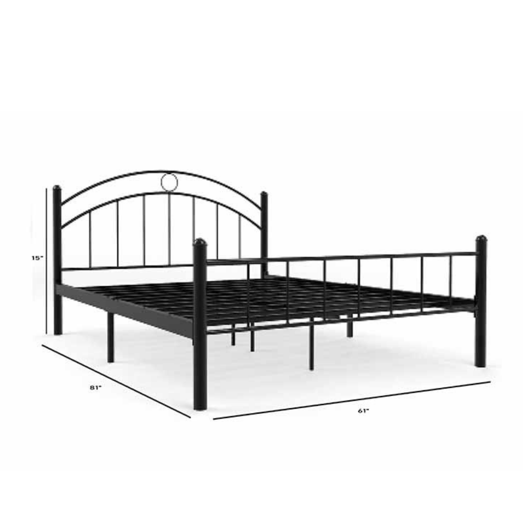 Nancy Metal Queen Bed -  Black Color - metallikafurniture.com