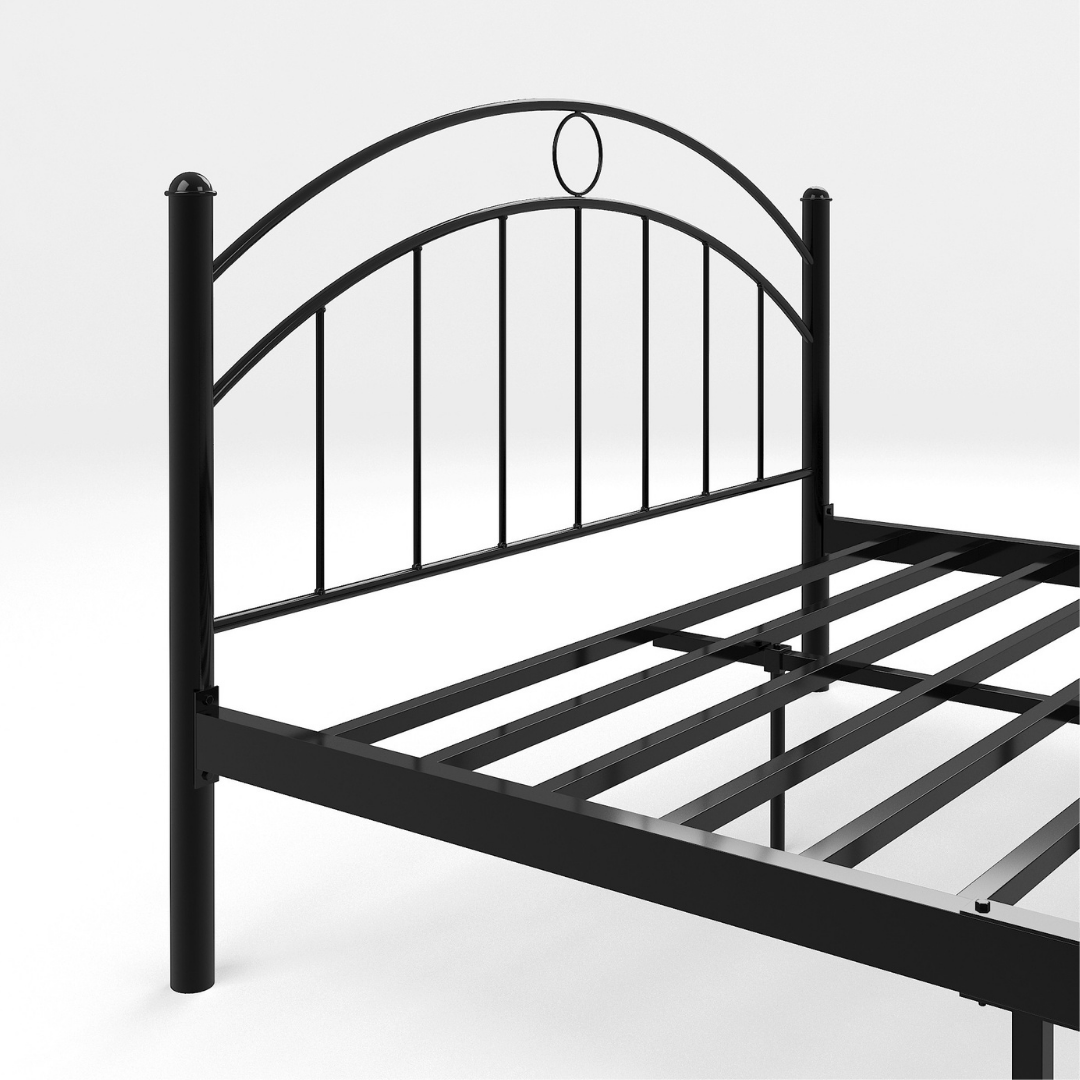 Nancy Metal Queen Bed -  Black Color - metallikafurniture.com