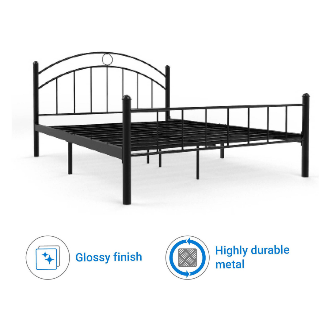 Nancy Metal Queen Bed -  Black Color - metallikafurniture.com