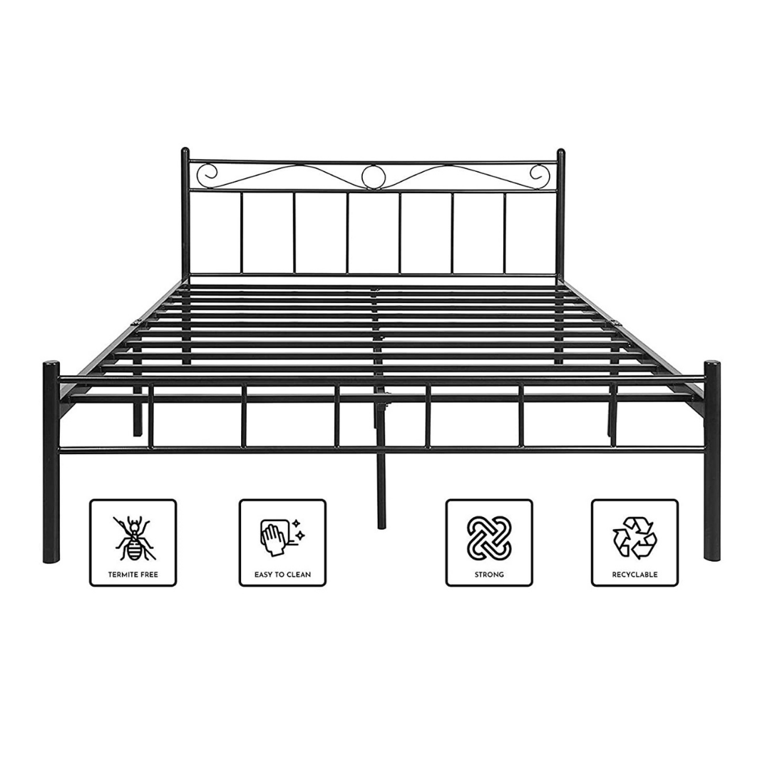 London Metal King Bed - Black - metallikafurniture.com