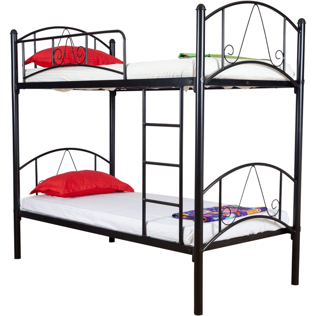 Prague Metal Bunk Bed - Black - metallikafurniture.com