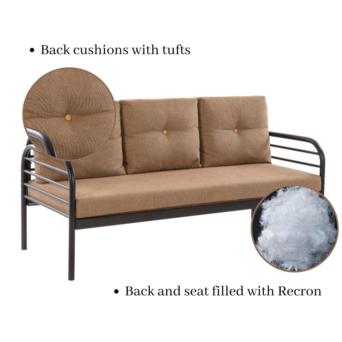 Felix Fabric 3 Seater Sofa - metallikafurniture.com