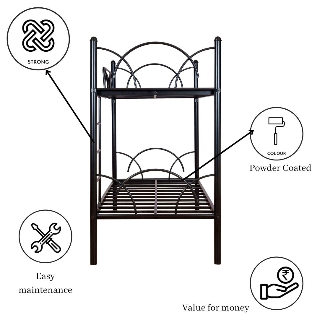 Milan Bunk Bed - metallikafurniture.com