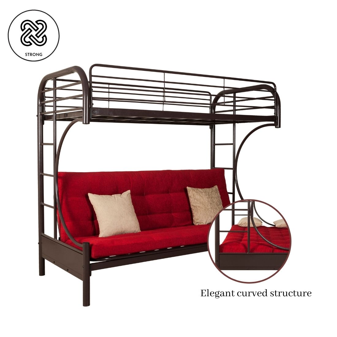 Bucharest sofa cum bunk Metal Bed - metallikafurniture.com