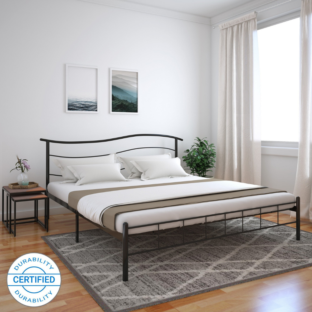 Perfect Homes Studio Synth Metal King Bed - metallikafurniture.com