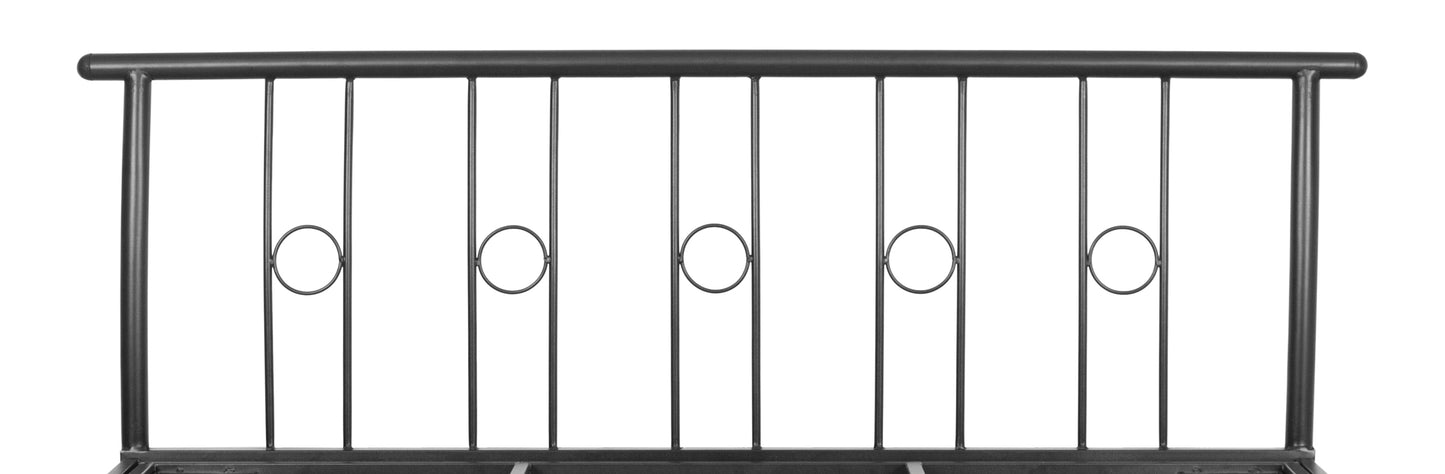 Manila Metal King Hydraulic Bed, Finish Color - Brown - metallikafurniture.com