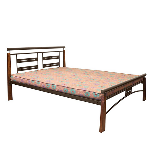 Dallas Metal Queen Bed - Brown - metallikafurniture.com