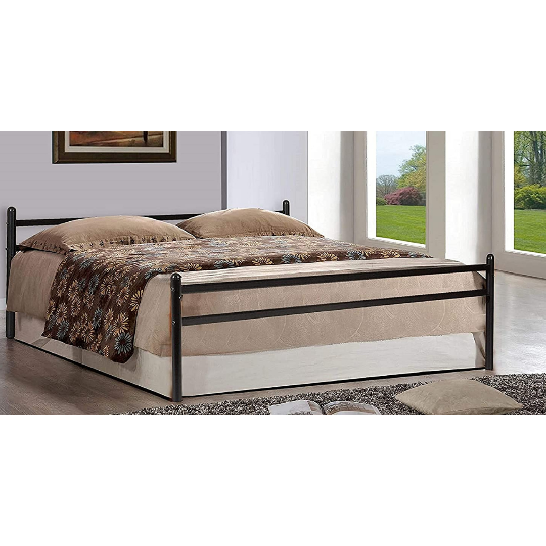 Zurich Metal Queen Size Bed - Black - metallikafurniture.com