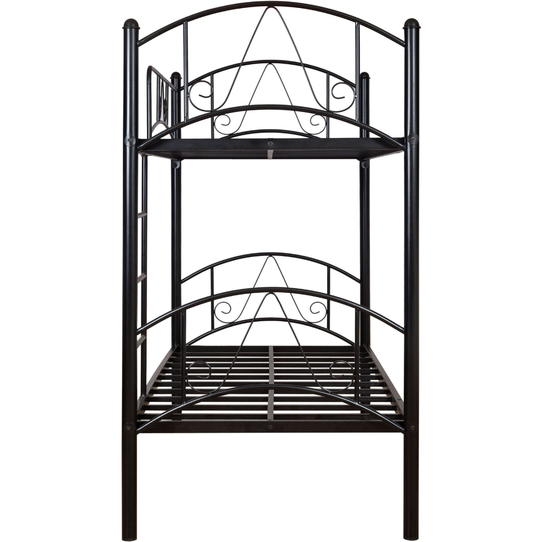 Prague Metal Bunk Bed - Black - metallikafurniture.com