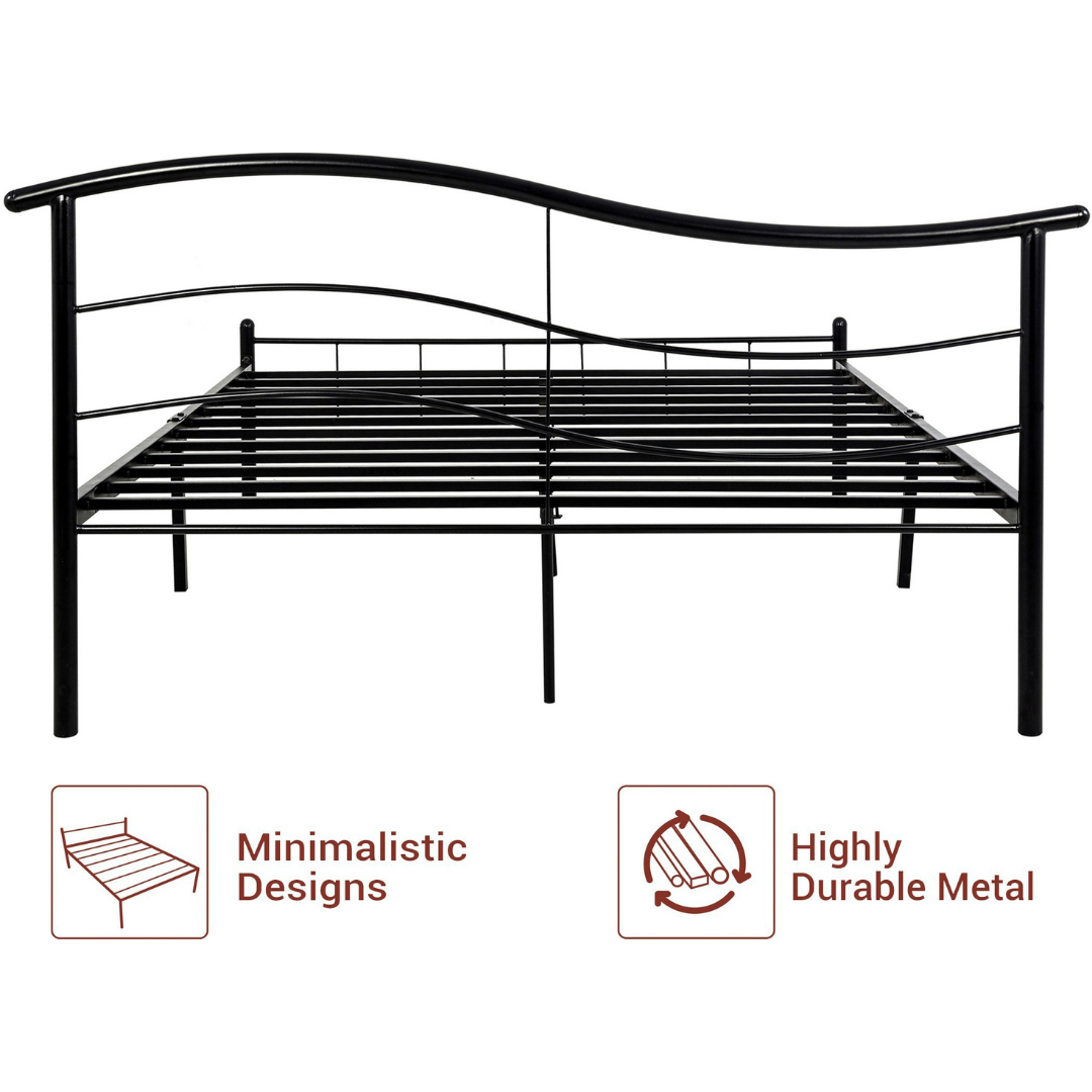 Perfect Homes Studio Synth Metal King Bed - metallikafurniture.com
