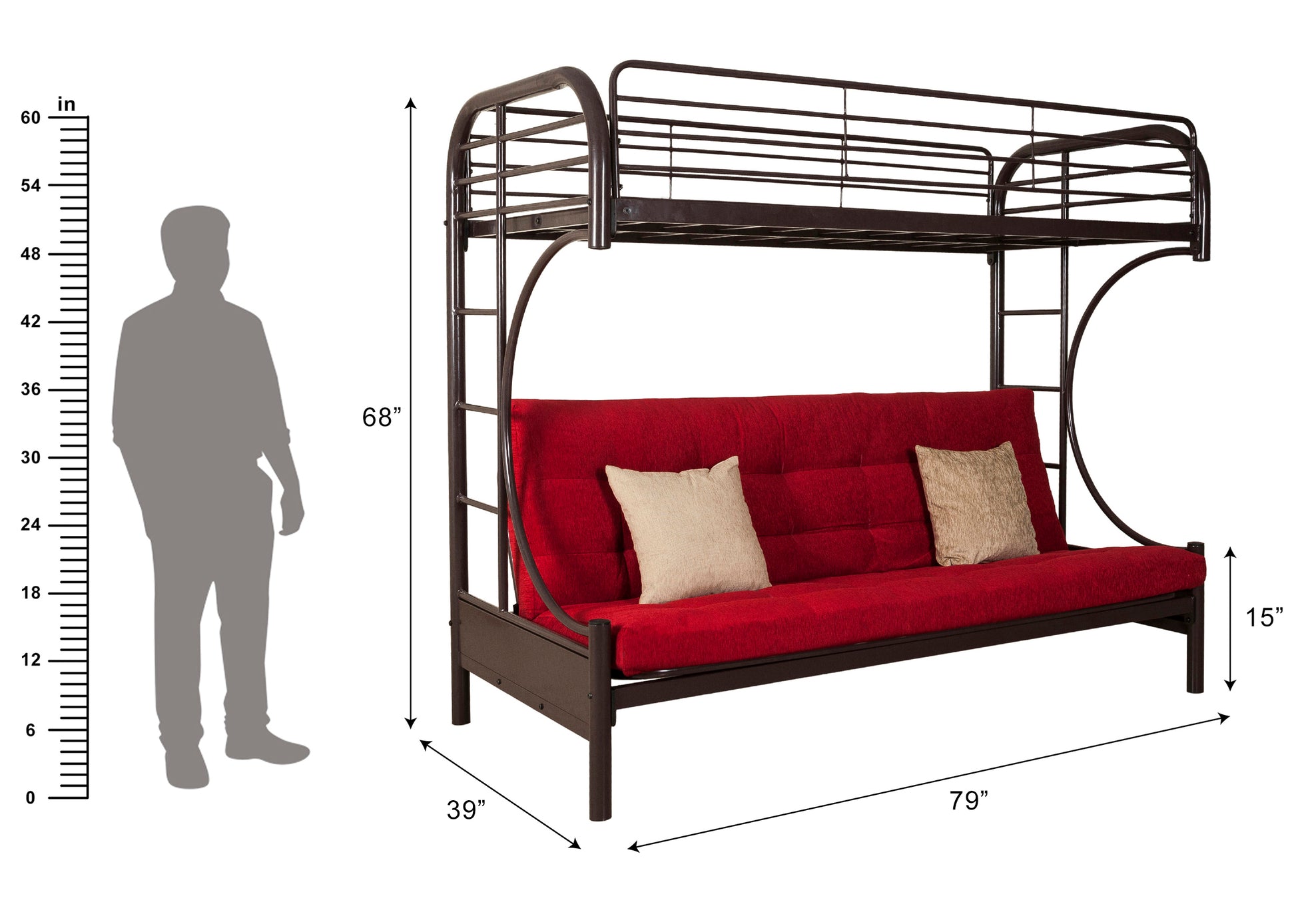 Bucharest sofa cum bunk Metal Bed - metallikafurniture.com