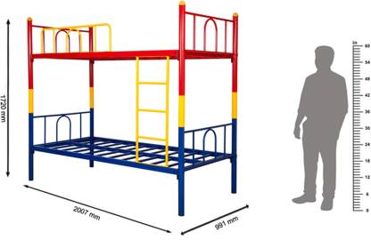 Metallika Valencia Metal Bunk Bed  (Finish Color - Multicolor) By FurnitureKraft - metallikafurniture.com