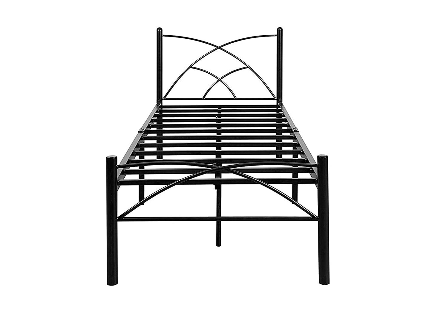 Berlin Metal Single Bed - Black - metallikafurniture.com