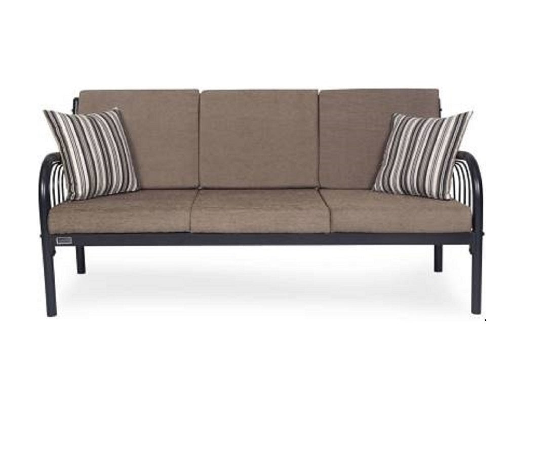 Vienna Fabric 3 + 1 + 1 Black Sofa Set - metallikafurniture.com