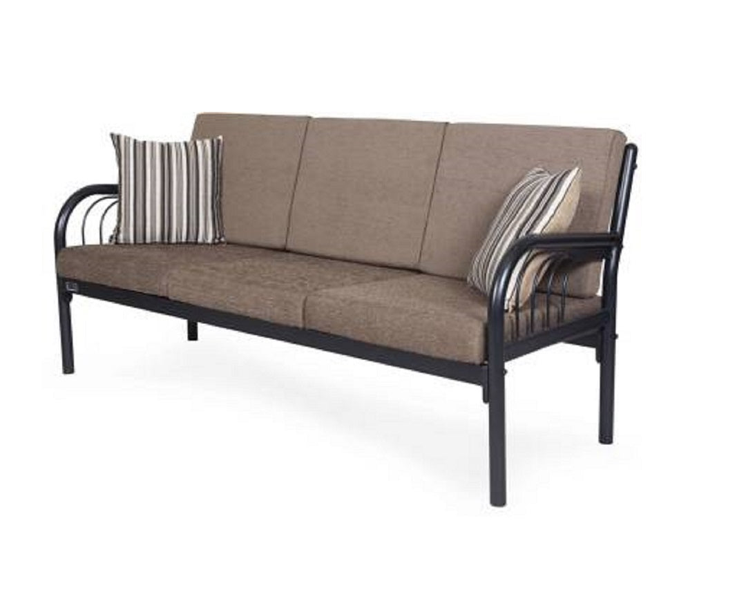 Vienna Fabric 3 + 1 + 1 Black Sofa Set - metallikafurniture.com