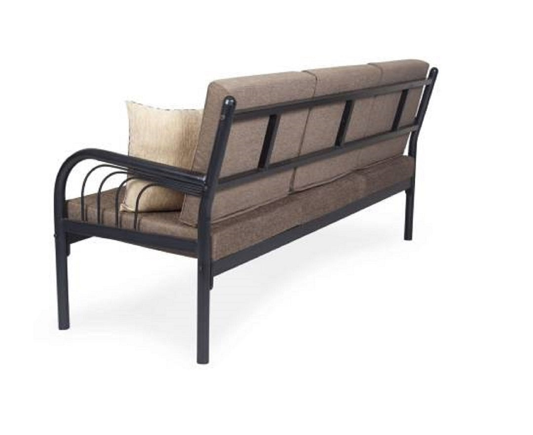 Vienna Fabric 3 + 1 + 1 Black Sofa Set - metallikafurniture.com