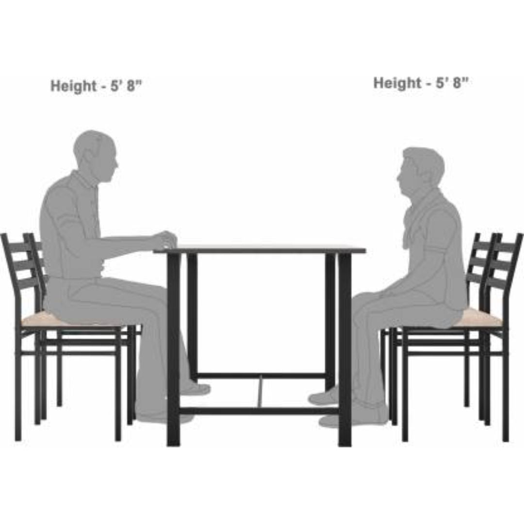 Metal 4 Seater Dining Set - metallikafurniture.com