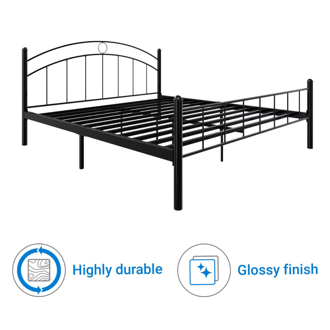 Nancy Metal King Bed - Black Color - metallikafurniture.com