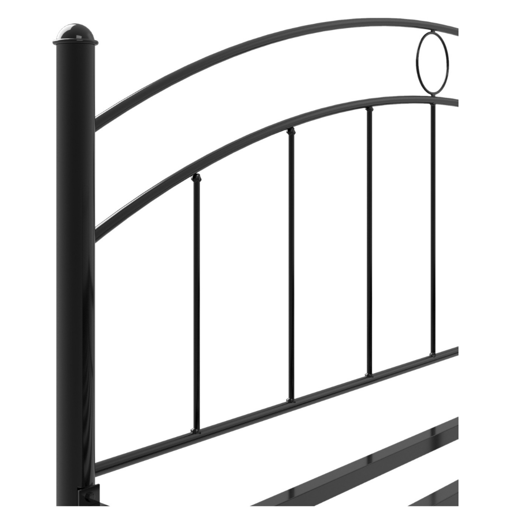 Nancy Metal King Bed - Black Color - metallikafurniture.com