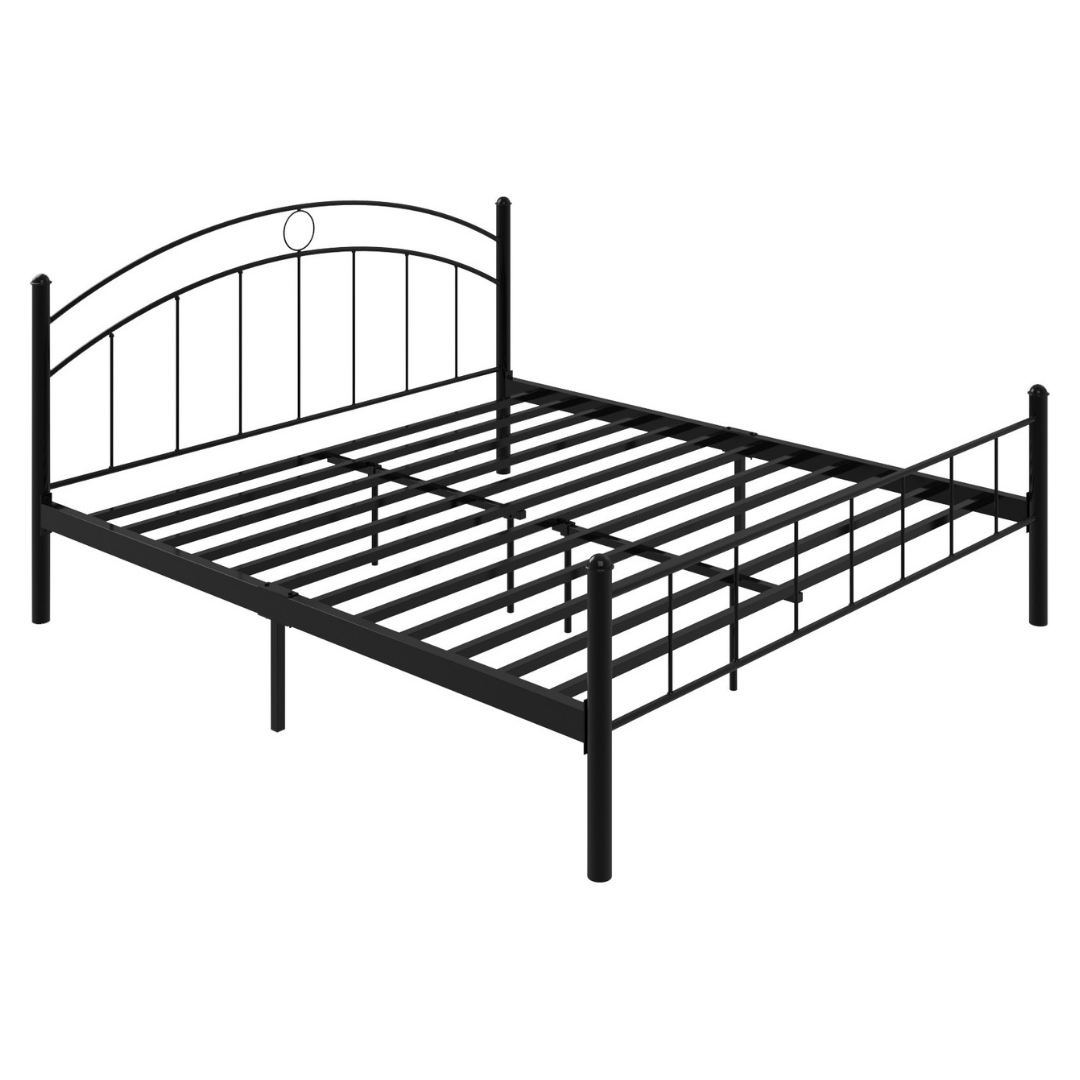 Nancy Metal King Bed - Black Color - metallikafurniture.com